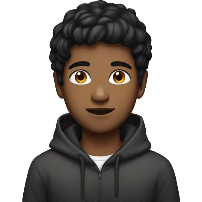 black-haired boy in gay hoodie emoji