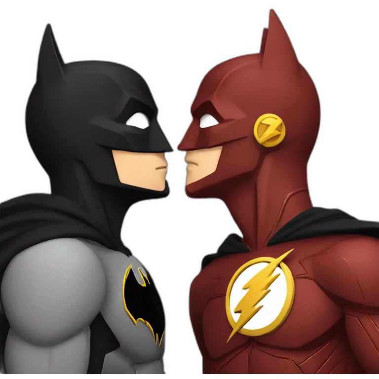 the flash kiss batman emoji