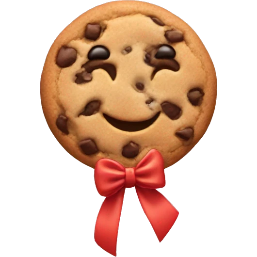 Cookie with a bow  emoji