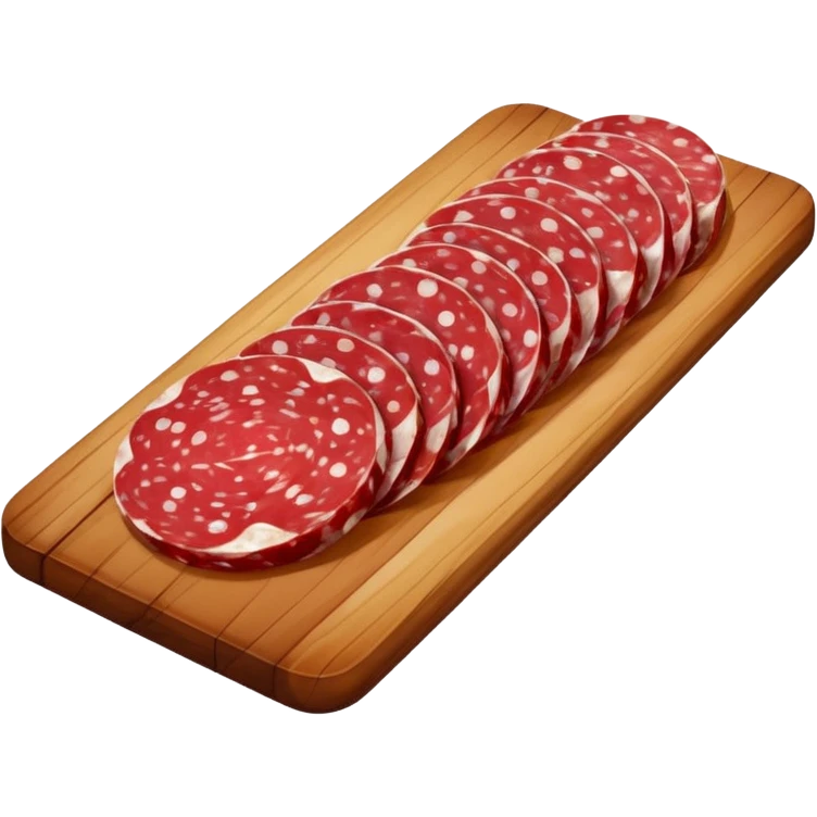 Salame slice on a board emoji