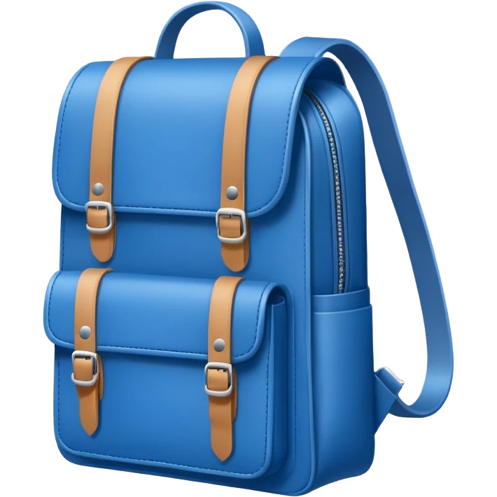 blue school bag and notebook emoji