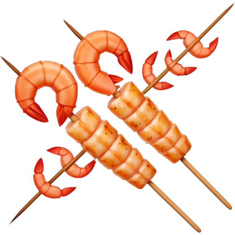 2 Shrimp skewers emoji