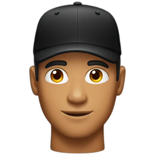 Tanned Guy with black cap emoji