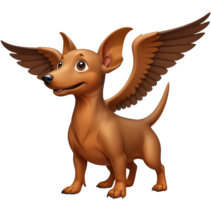 ￼ Pterodactyl Mixed with dachshund ￼￼ emoji