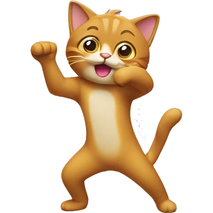 Un chat qui fais un dab emoji