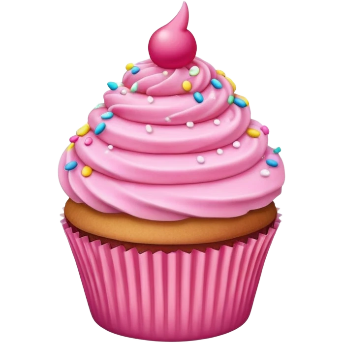 Cupcake with pink hat emoji