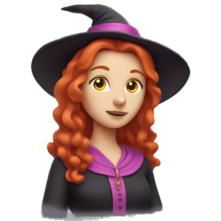 redhead witch with pink clothes  emoji