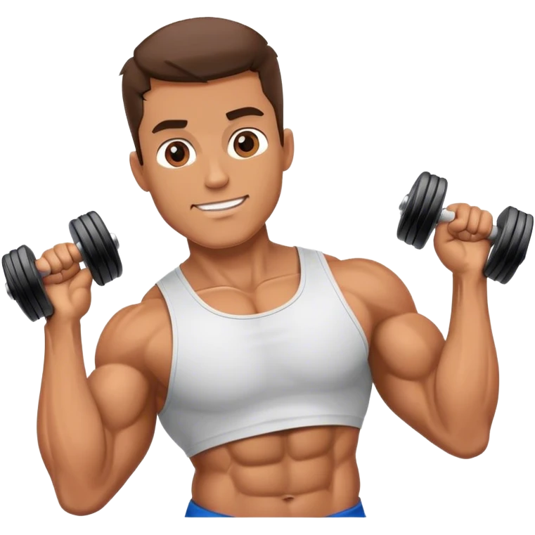 man holding dumbbells emoji