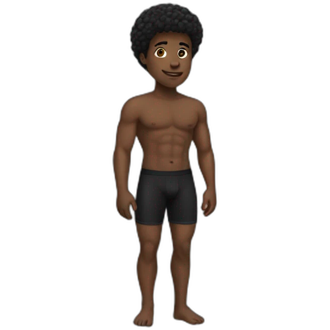 black-man-black-underwear emoji