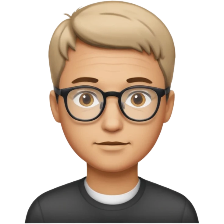 SEÑOR CON GAFAS Y CABELLO MUY CORTO emoji
