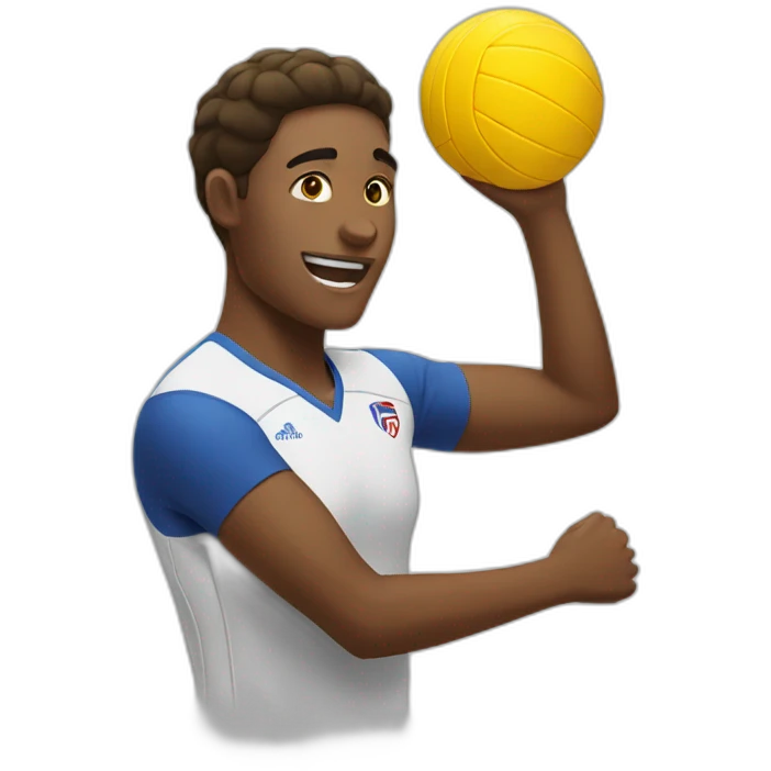 Passionate volleyball player emoji