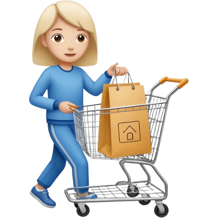 generate a emoji for my app for each  -home, account, cart, and tag . Note that use only lines without background and give me in text  emoji