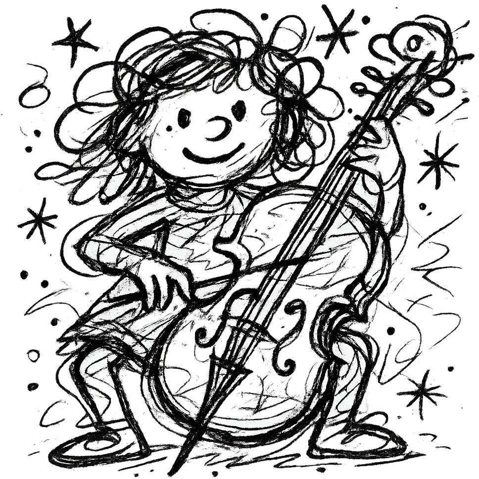 girl playing cello emoji