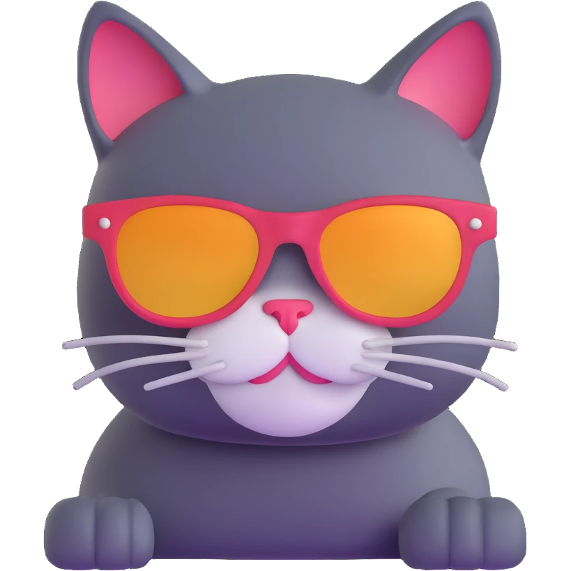 ridiculous cat with sunglasses emoji