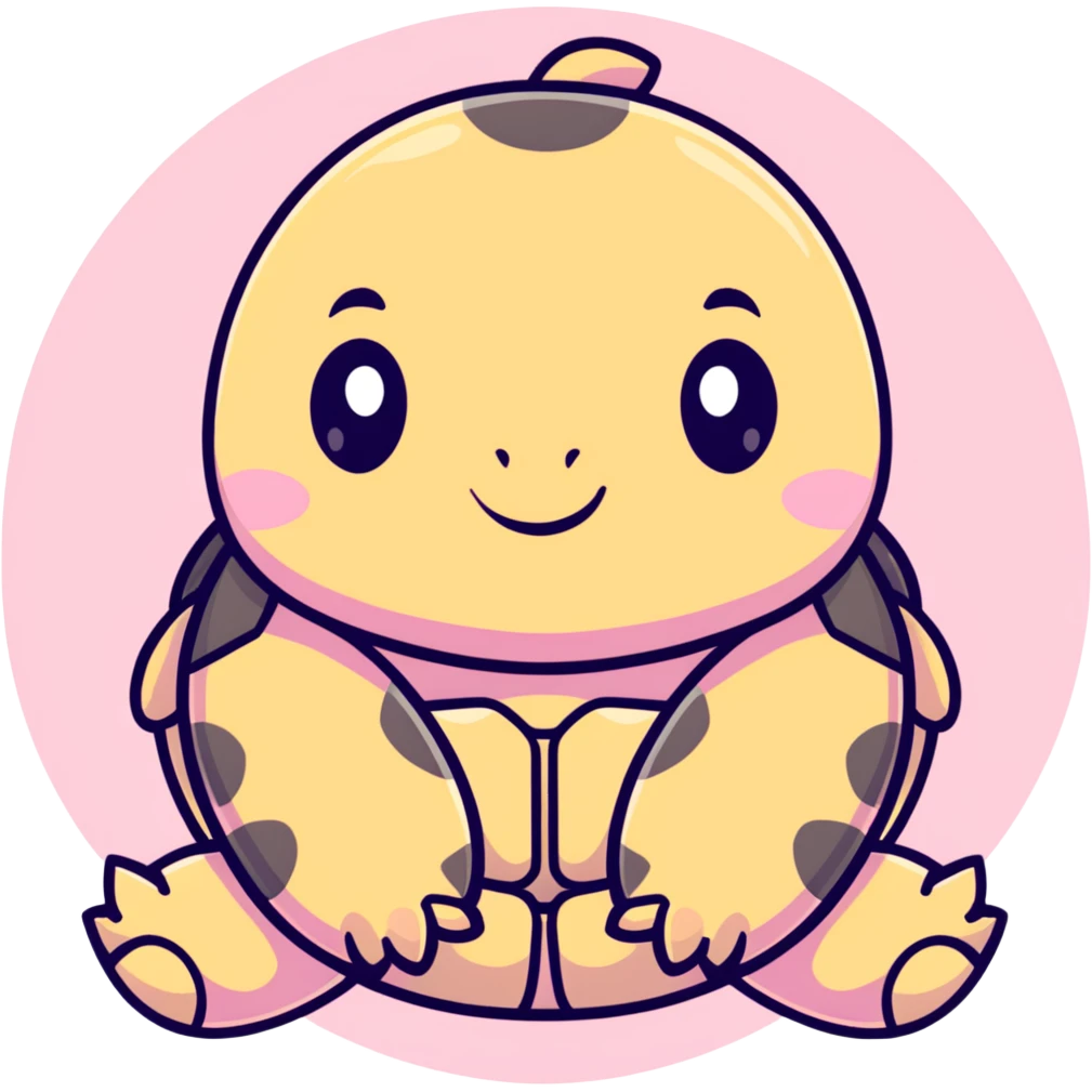 light pink turtle, cute, adorable, looks like a stuffed animal with no details in skin emoji