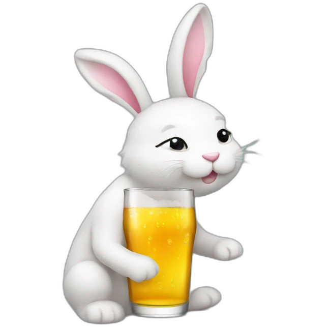 Humanoid bunny drunk emoji