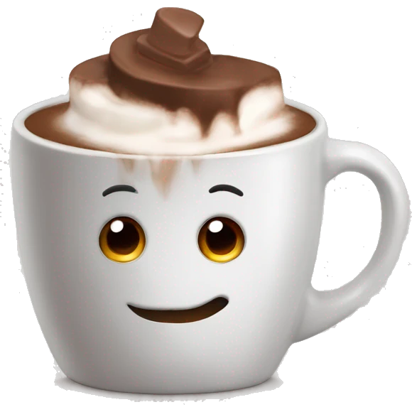 hot chocolate in a mug  emoji