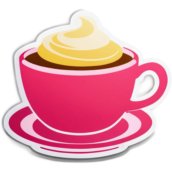 Tea cup pink emoji