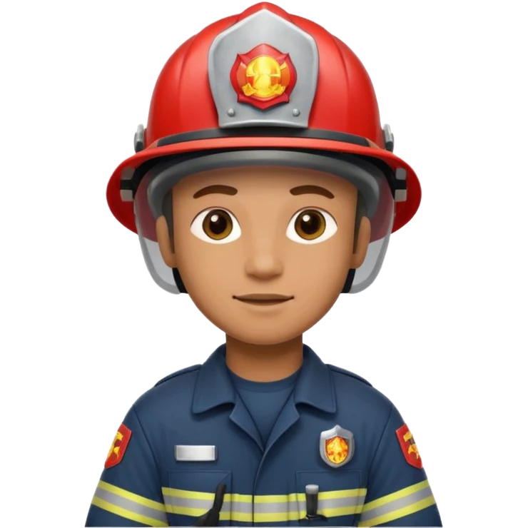 Firefighter wearing helmets emoji