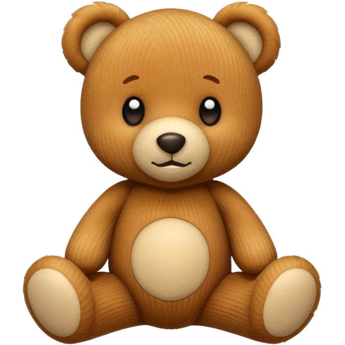 Corduroy texture teddy bear emoji