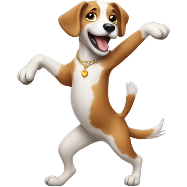 Dog dancing emoji