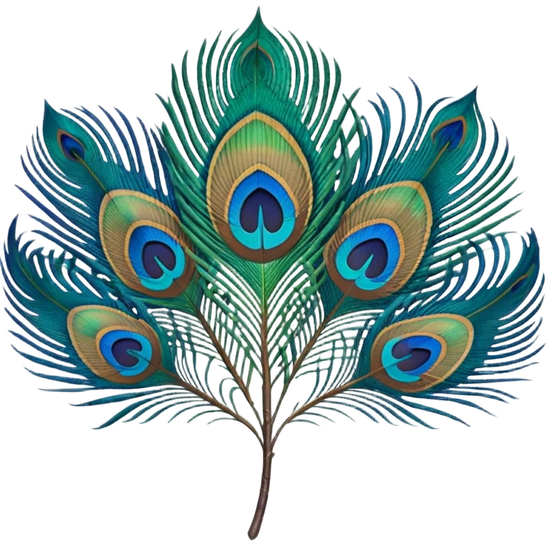 Peacock feather single simple emoji