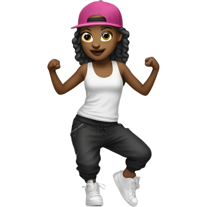 Hiphop dancer female emoji