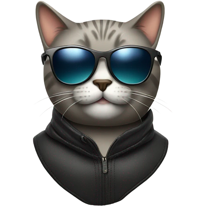 Cat with sunglasses emoji