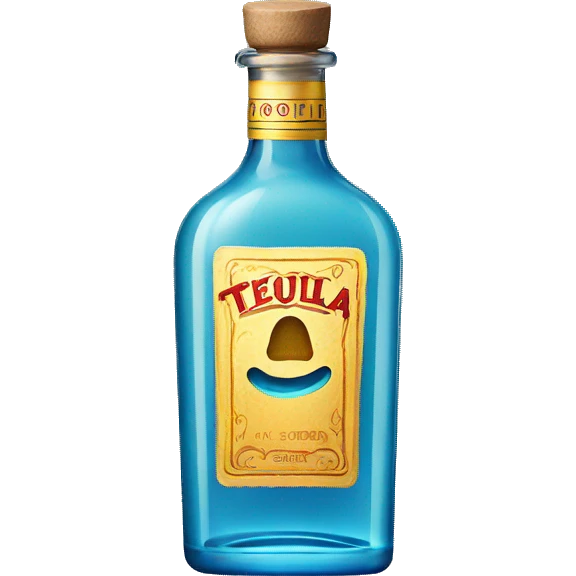Blue bottle of tequila  emoji