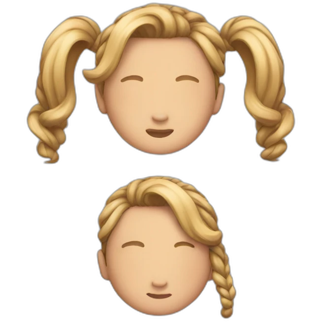 Double ponytail emoji