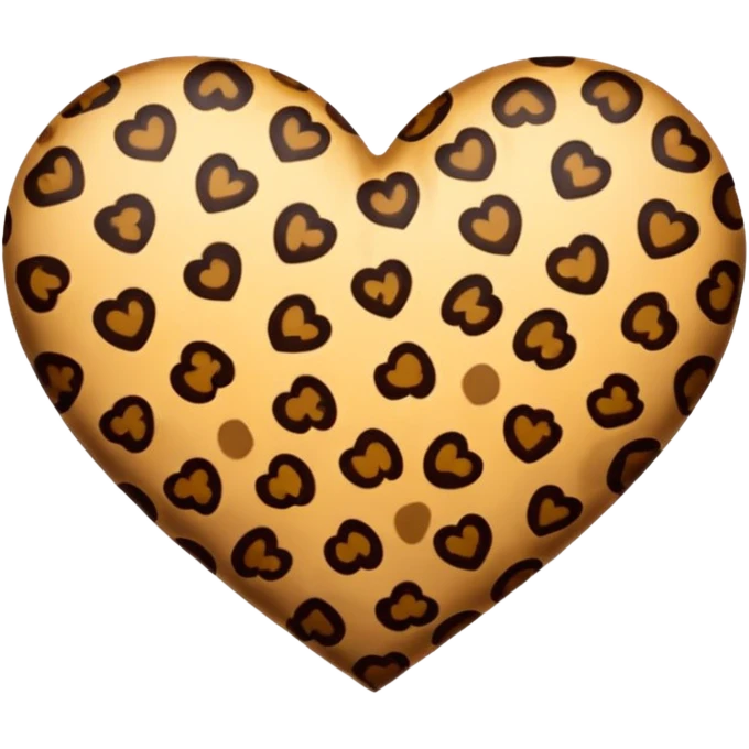 Leopard print heart  emoji