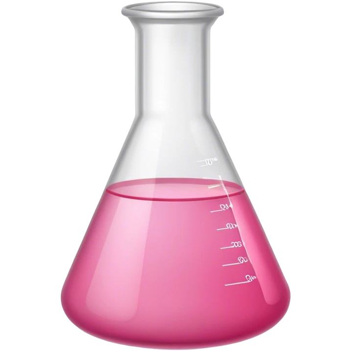 conical flask with pink liquid  emoji