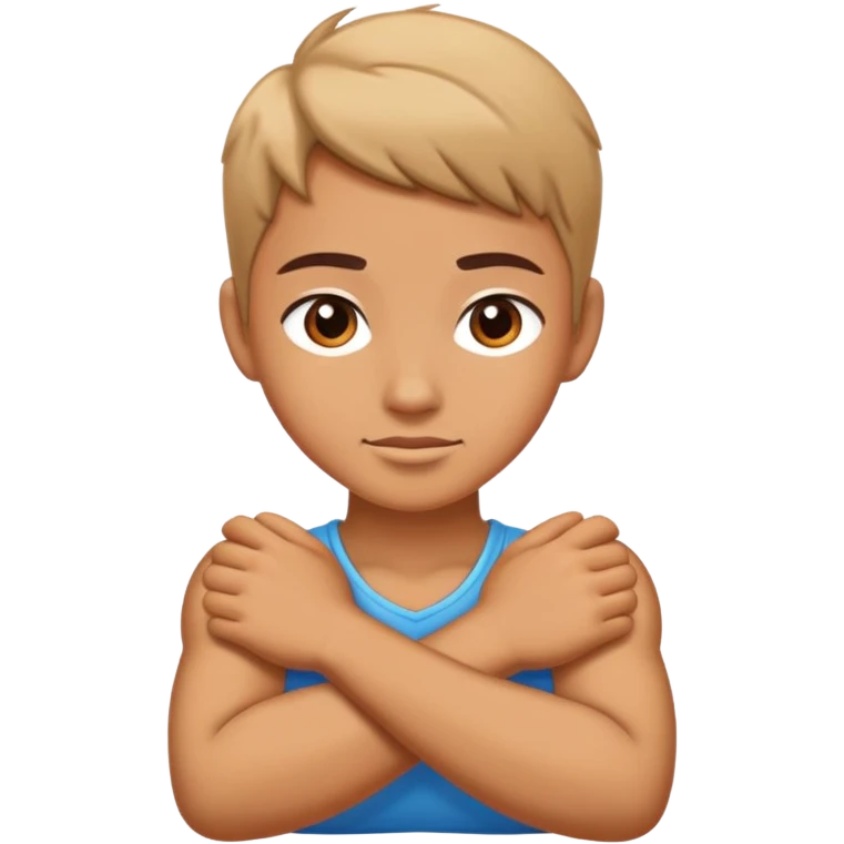 arms crossed around neck  emoji
