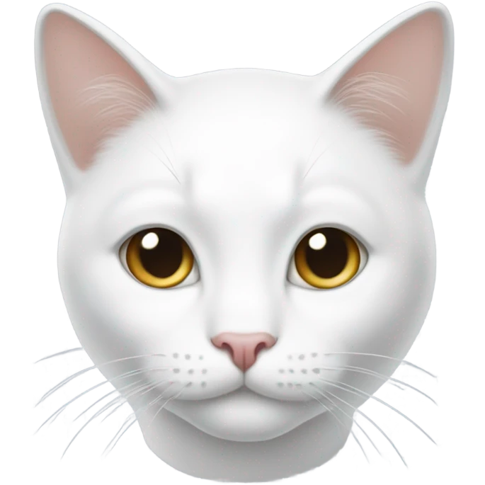Grand white domestic short haircut emoji