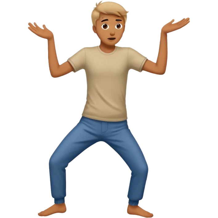 Man weirdly dancing in an abnormal way emoji