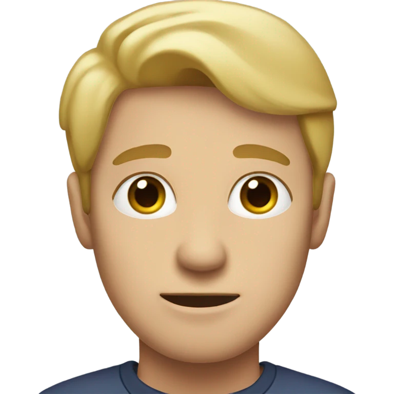 blonde man with heart eyes emoji