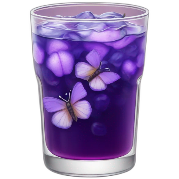 Butterfly pea iced tea emoji