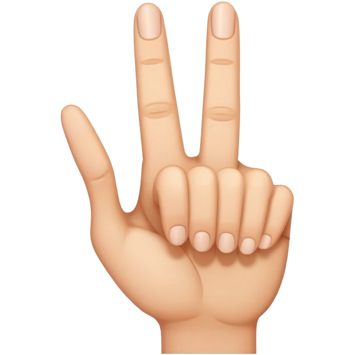 Hand with only middle finger down emoji