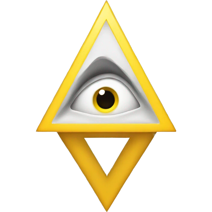eye in a yellow triangle emoji