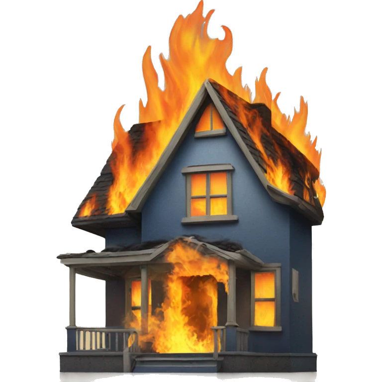 house on fire emoji