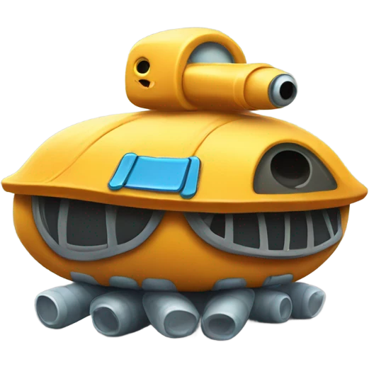 pillow in a shape of a tank anime emoji