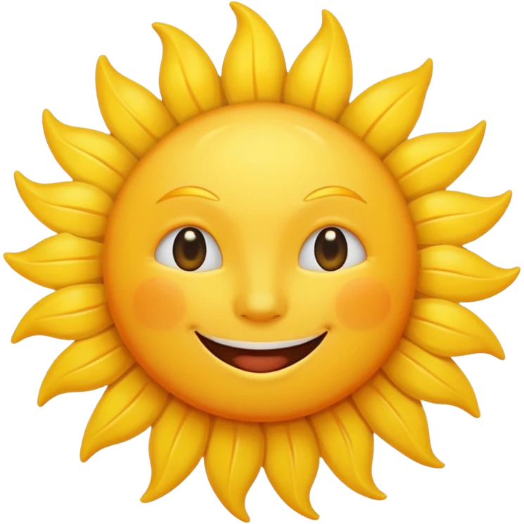 smiling sun emoji, simple and cheerful emoji