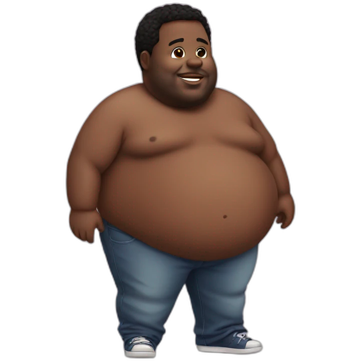 fat pregnant black man emoji