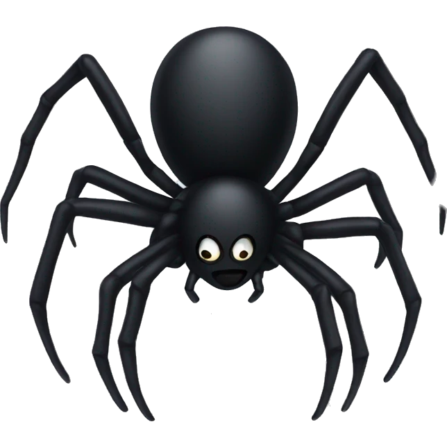 a black spider emoji
