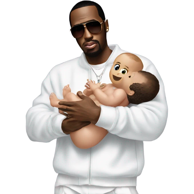 p diddy holding baby oil emoji