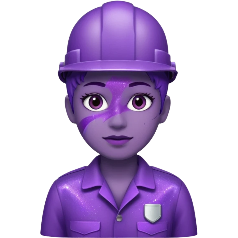 Purple Glitter worker emoji