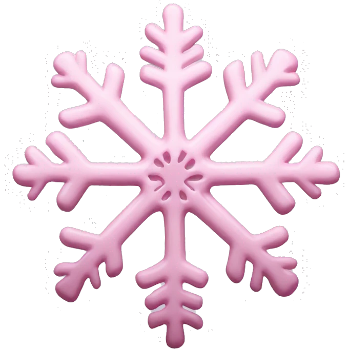 pastel pink snowflake  emoji