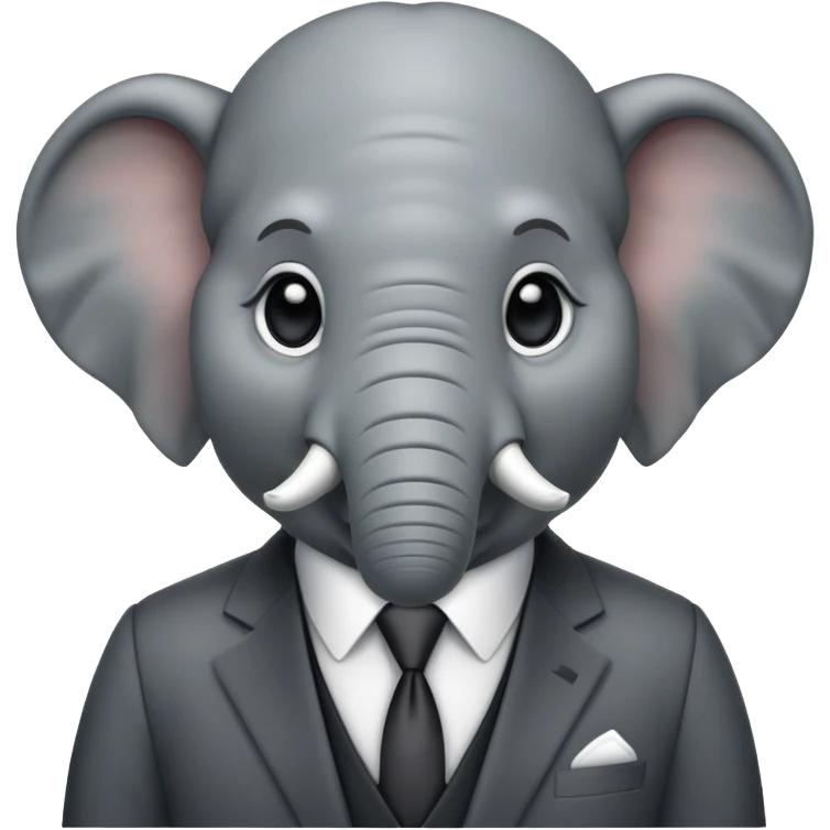 elephant mafia boss with suit and tie emoji