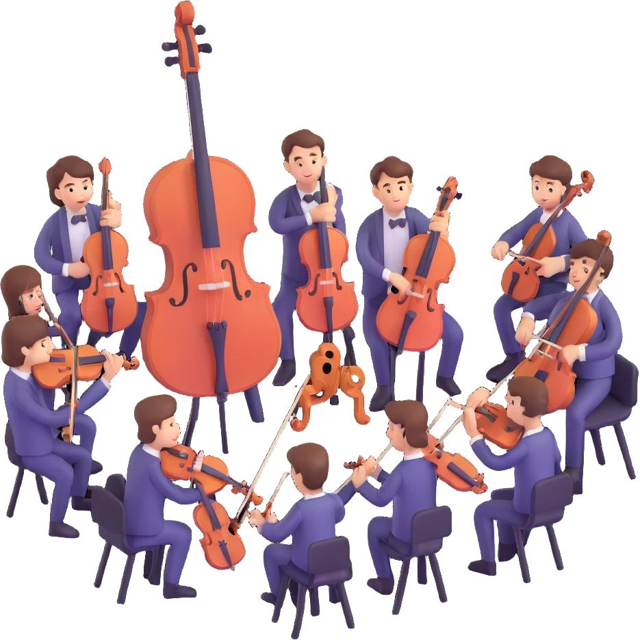 orchestra, 3d emoji style emoji