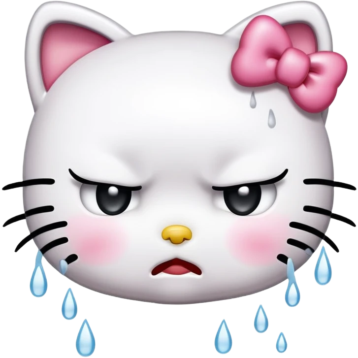 Hello kitty crying emoji